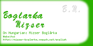 boglarka mizser business card